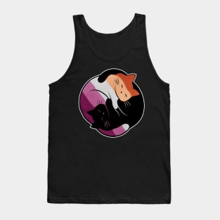 Lesbian Yin Yang Cat Tank Top